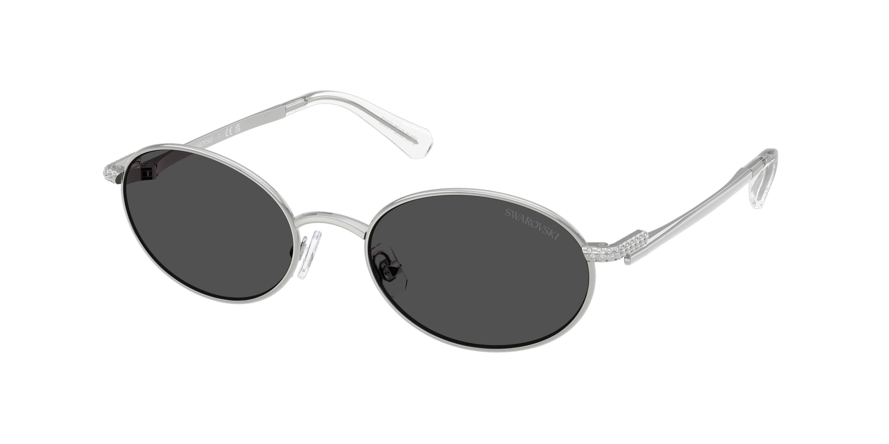 Swarovski SK7033 400187 Women’S Sunglasses Silver Size 53